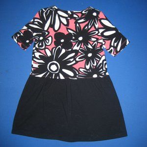 Gymboree Girls Casual Short Sleeve Floral Dress Size 6 NEW Black, White, Coral